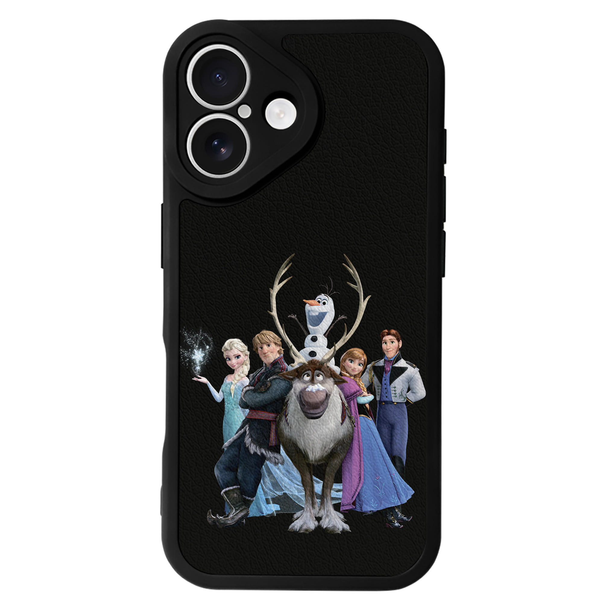 （画像用） アナと雪の女王 アンナ エルサ Frozen Anna Elsa 【iPhone 16シリーズ対応】シリコンスマホケース（レザー調） 材質：シリコン